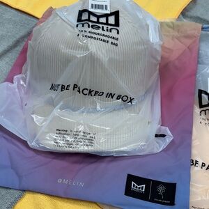 Melin Classic “Dylan Efron” Cream Corduroy Hat with Cinch Bag